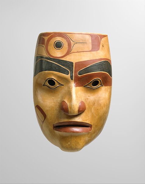 Portrait mask, Robert Davidson (Native American, Haida, Alaska, born 1946), Wood, pigment, Haida 