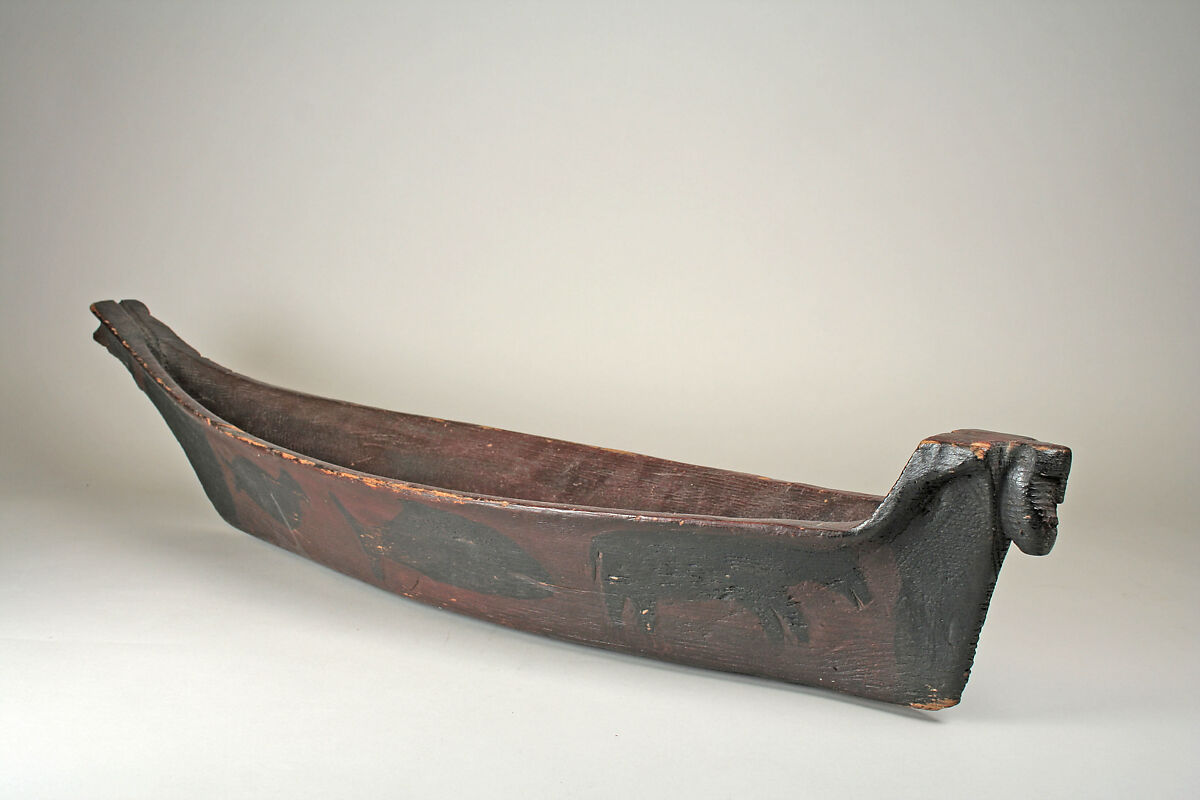 Canoe Model, Wood, pigment, Quinault