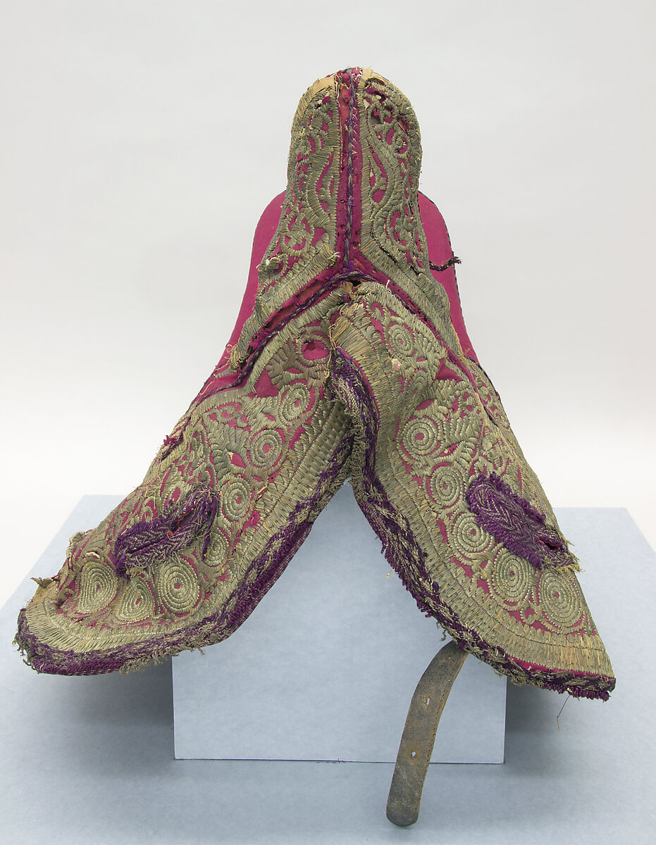 Saddle, Bridle, Bit, and Trappings, Wood, iron, tin, leather, gold, textile, metallic thread, Moroccan