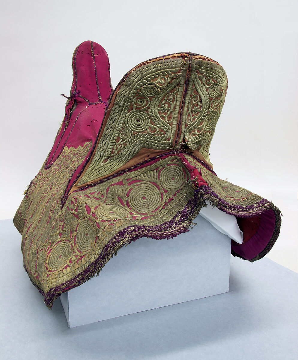Saddle, Bridle, Bit, and Trappings, Wood, iron, tin, leather, gold, textile, metallic thread, Moroccan
