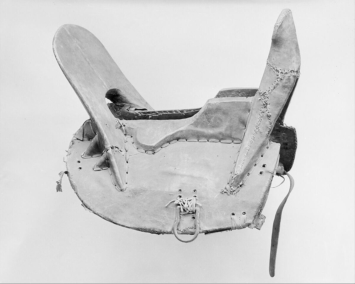 Saddle, Bridle, Bit, and Trappings, Wood, iron, tin, leather, gold, textile, metallic thread, Moroccan