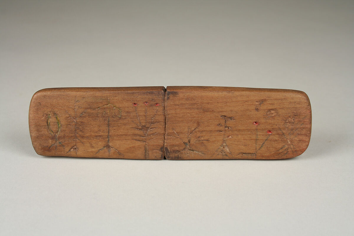 Prescription Stick, Wood, pigment, Prairie Potawatomi