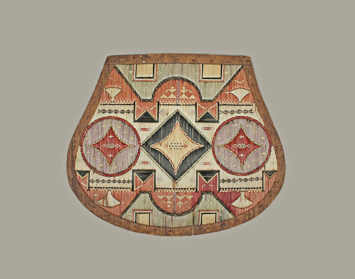 Chair Seat, Birchbark, wood, quill, Micmac