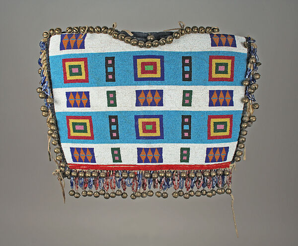 Girl's Cape, Glass, cotton, metal, Native-tanned skin ties, Stoney