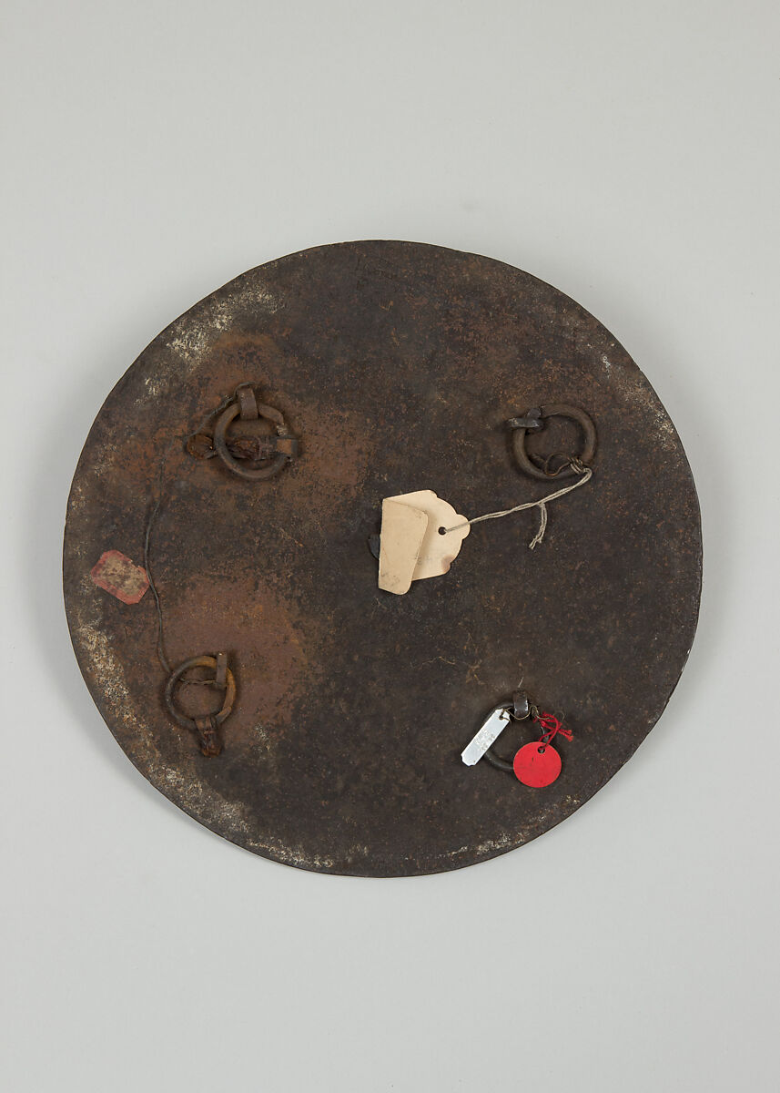 Shield (Dhàl), Steel, copper alloy, leather, Indian