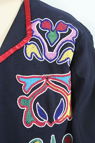 Faw Faw Coat, Wool, cotton, glass, silk, Oto-Missouria