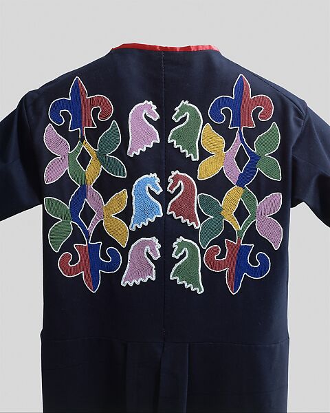 Faw Faw Coat, Wool, cotton, glass, silk, Oto-Missouria