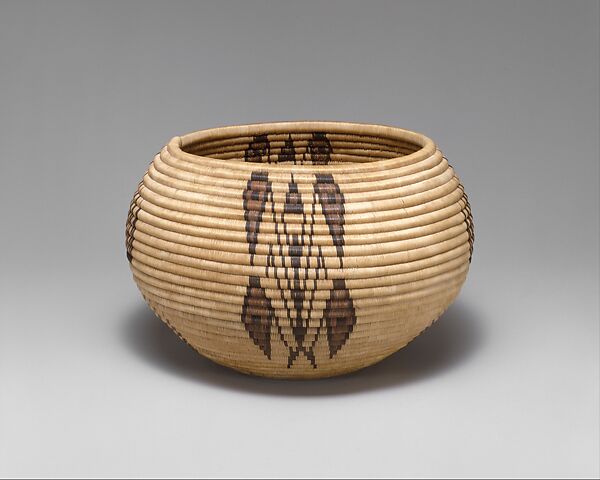 Basketry Bowl (Degikup), Lena Frank Dick (Native American, Antelope Valley Washoe, 1889–1965), Plant fiber 