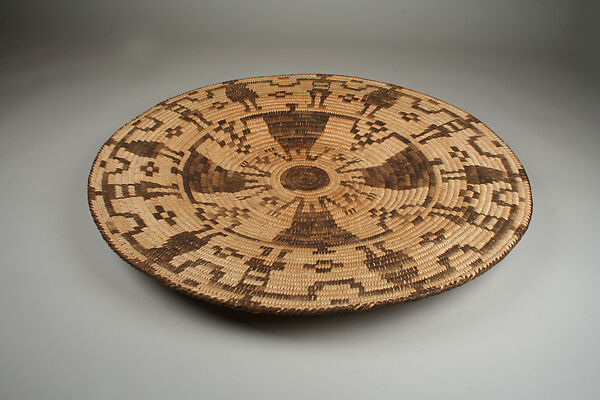 Basket Tray, Plant fiber, Akimel O'odham (Pima)