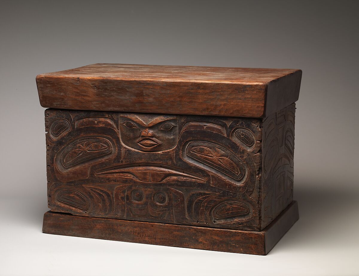 Storage Chest, Wood, pigment, Tlingit or Tsimshian 