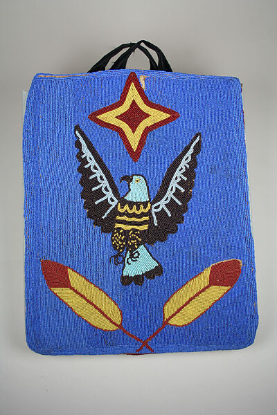 Flat Bag, Cotton, wool, glass, Warm Springs (?)