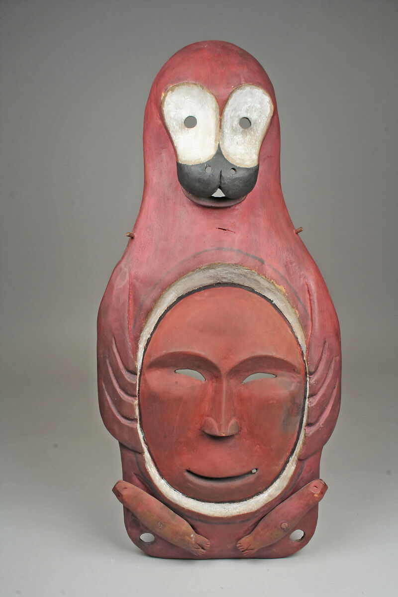 Seal Mask, Wood, pigment, Yup'ik