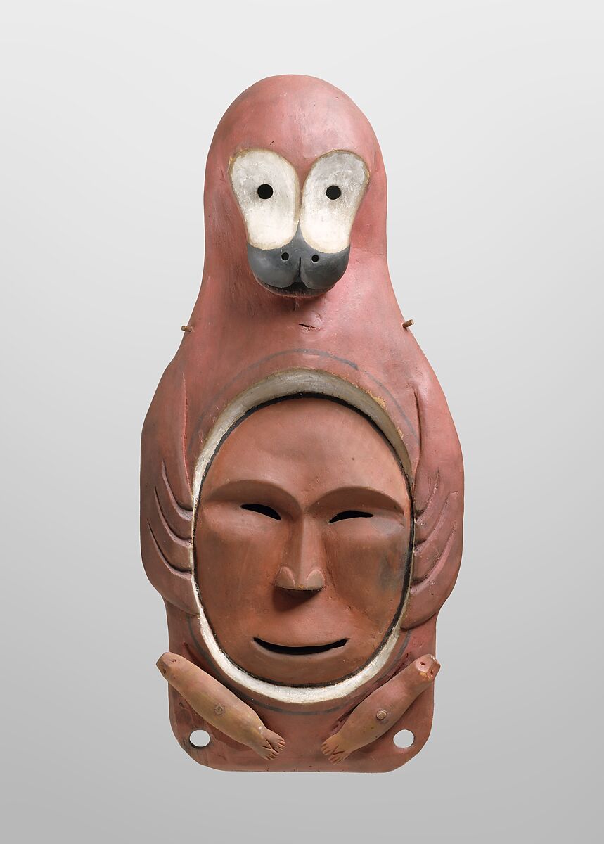 Seal Mask, Wood, pigment, Yup'ik