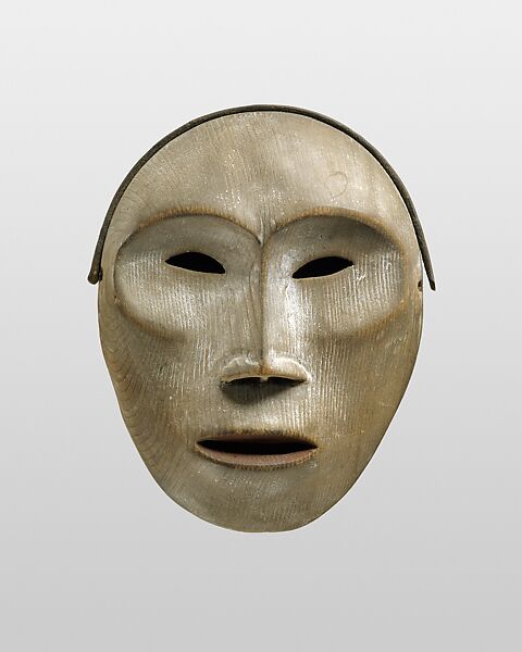 Face Mask, Wood, pigment, Yup'ik