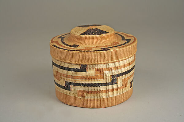 Lidded Basket, Plant fiber, Tlingit