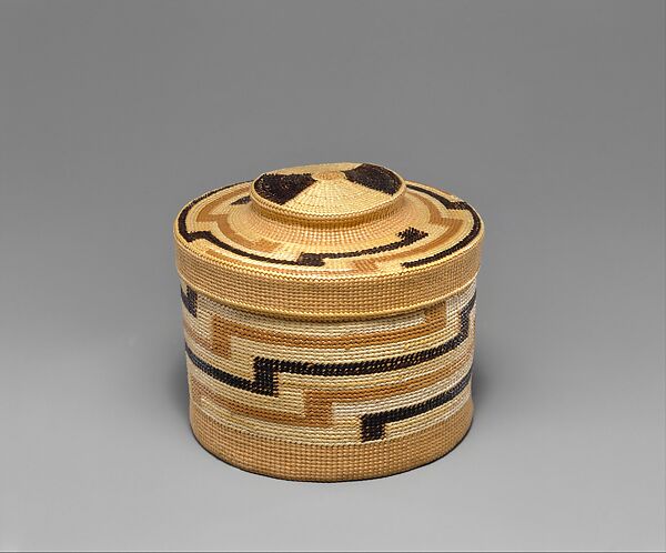 Lidded Basket, Plant fiber, Tlingit 