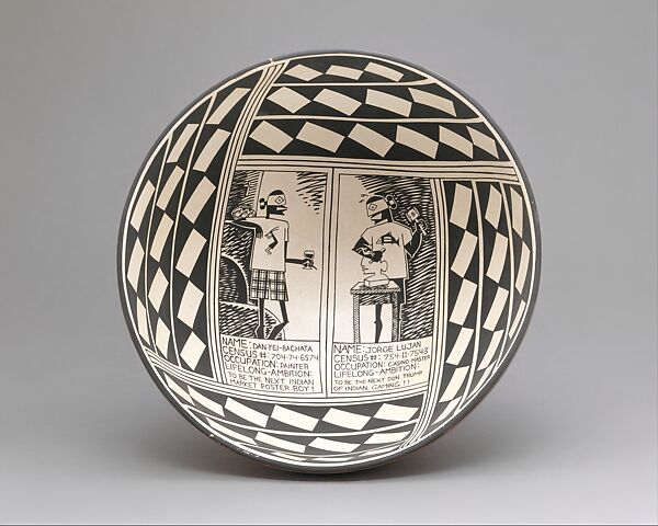 Dough Bowl, Diego Romero (Native American, Cochiti Pueblo, born Berkeley, California, 1964), Ceramic 