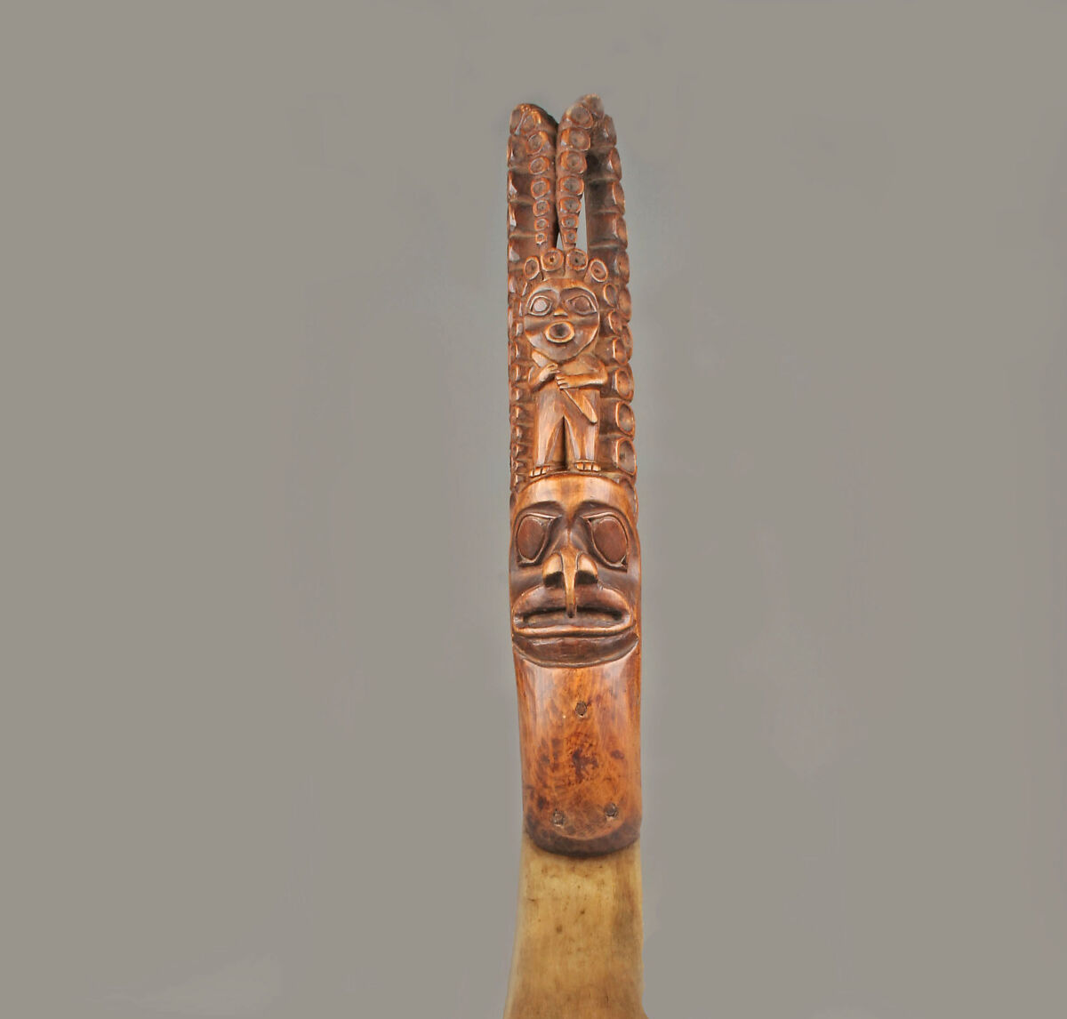 Ladle, Wood, horn, Tlingit