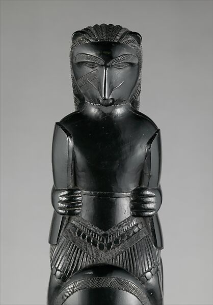 Totem Pole Model, Charles Edenshaw (First Nation, Haida, 1839–1920), Argillite, Haida