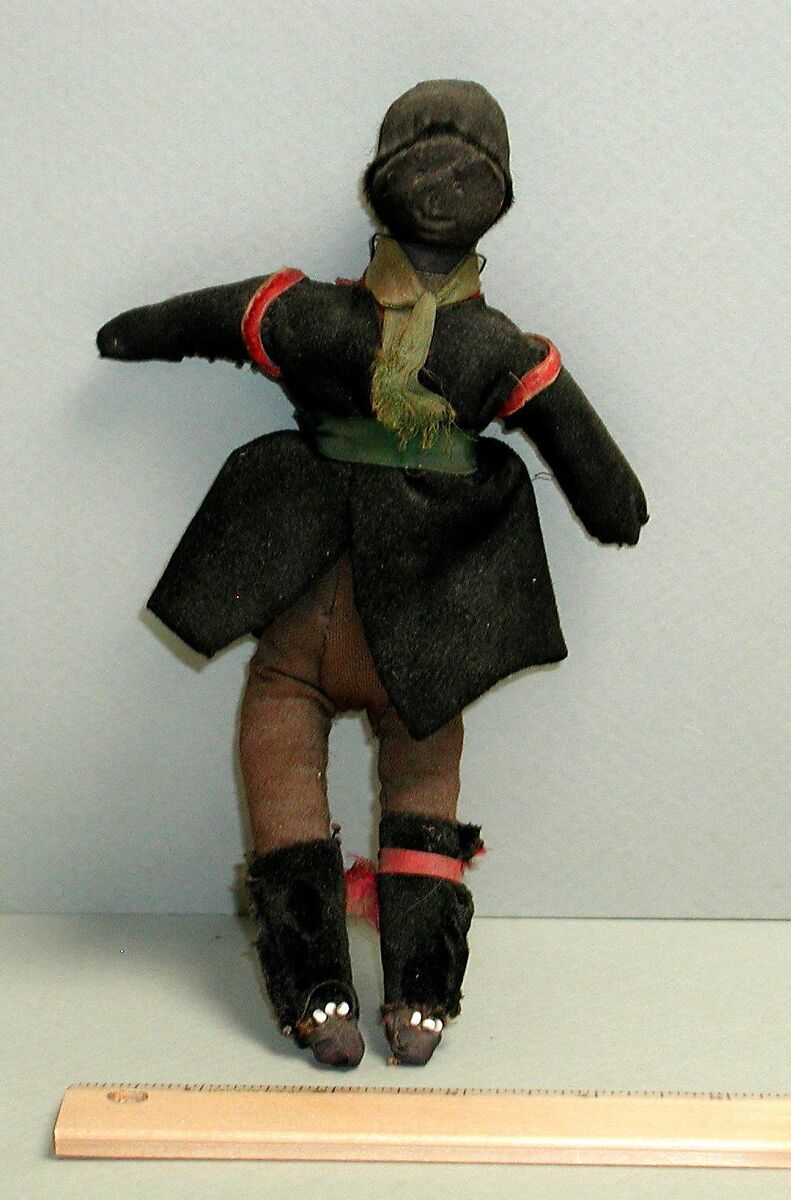 Canoe Model with Dolls, Canoe: Birchbark, wood, quill
Dolls: Silk, cotton, wool, glass, resin, Micmac