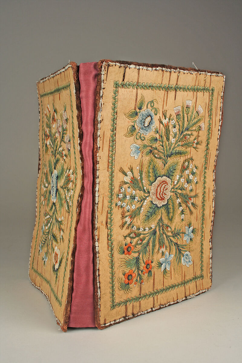 Letter Case, Birchbark, silk, moosehair, Huron