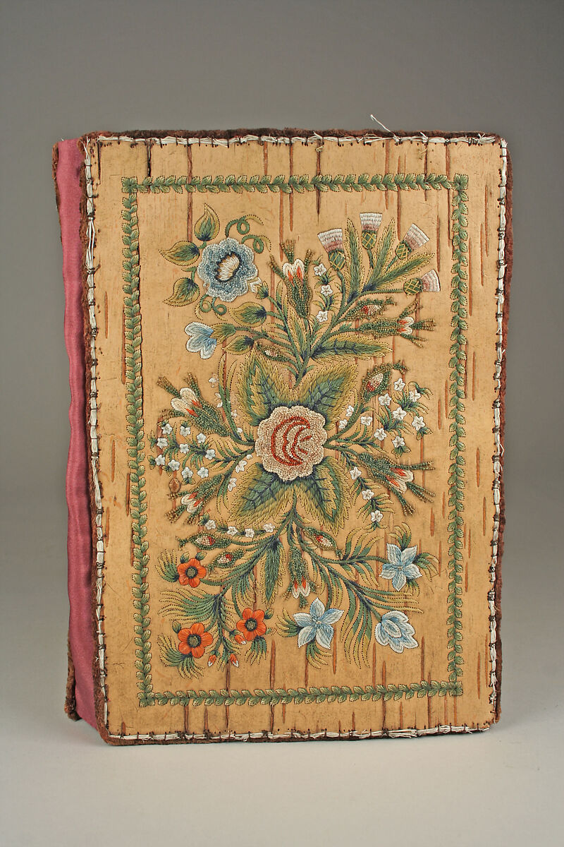 Letter Case, Birchbark, silk, moosehair, Huron