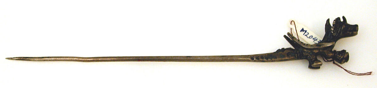 Lime Dipper or Pin, Silver (cast), Tiwanaku 