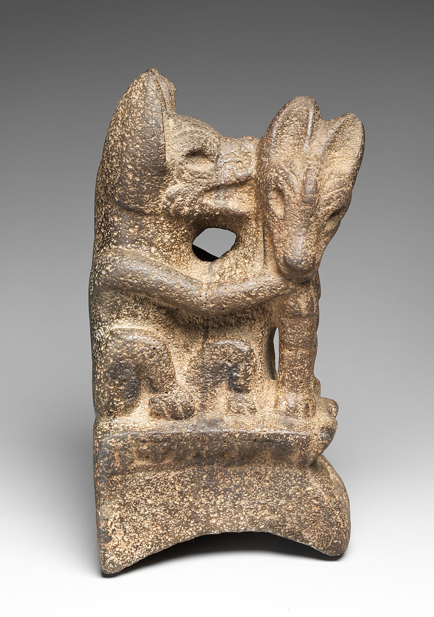 Palma with canines, Classic Veracruz artist(s), Stone, pigment (probably hematite), Classic Veracruz