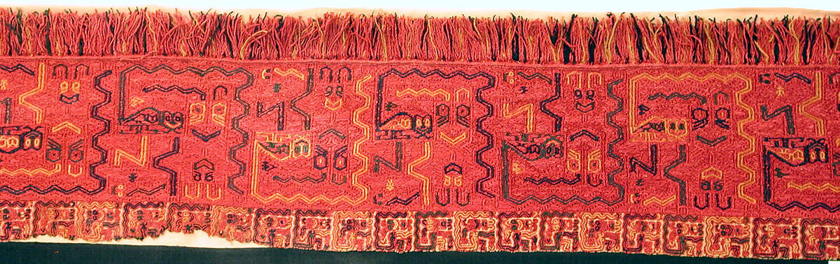 Mantle Border, Camelid hair, cotton, Paracas