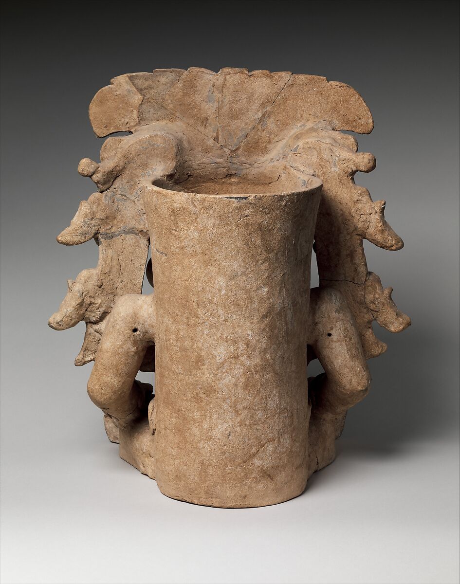 Effigy urn, Zapotec (Be'ena'a) artist(s), Ceramic, pigments, Zapotec