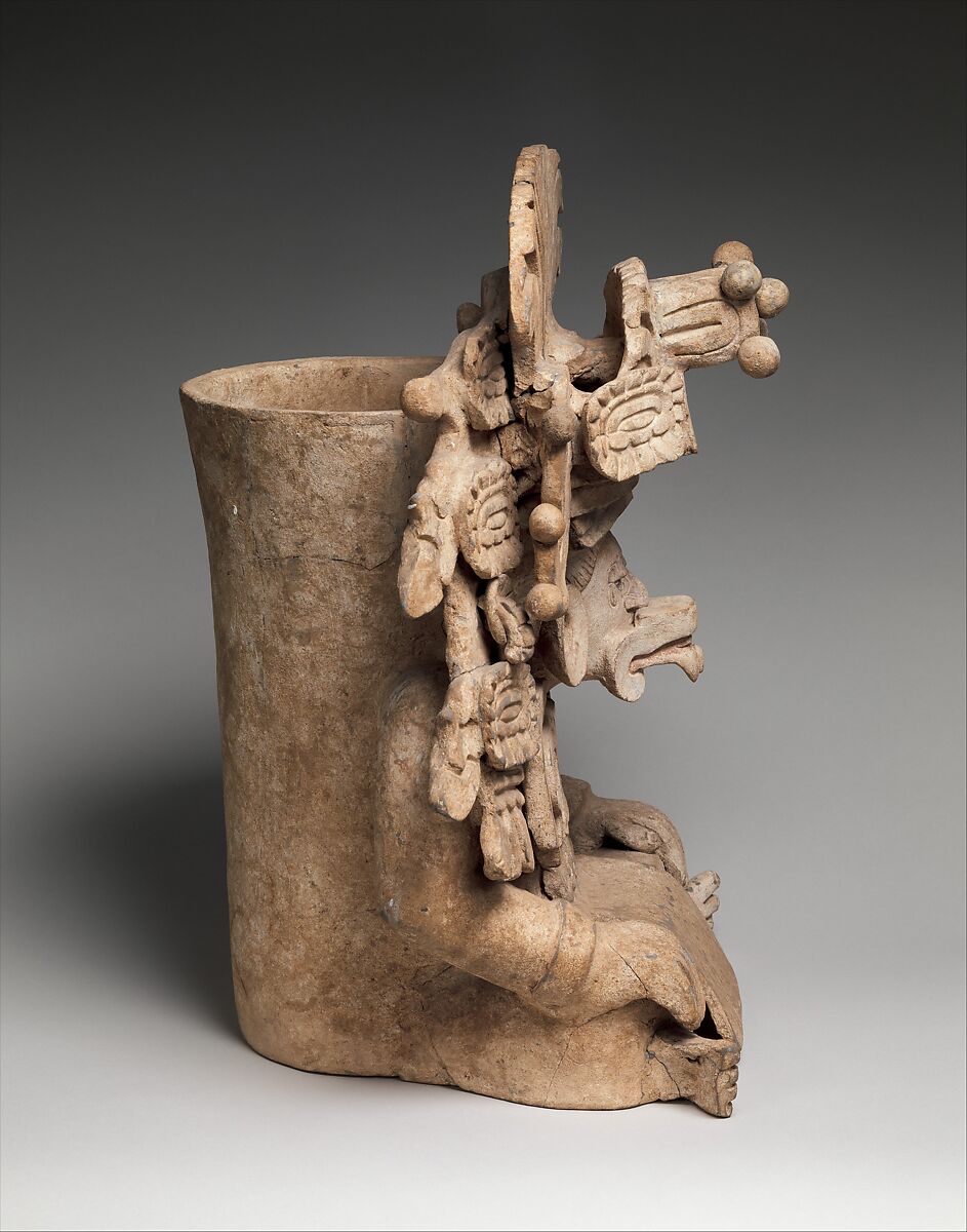Effigy urn, Zapotec (Be'ena'a) artist(s), Ceramic, pigments, Zapotec