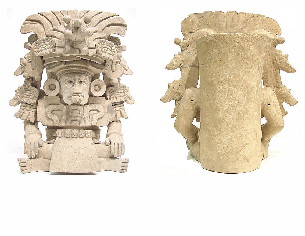 Effigy urn, Zapotec (Be'ena'a) artist(s), Ceramic, pigments, Zapotec