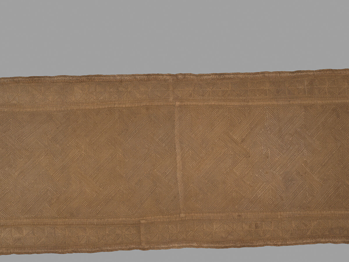 Women's overskirt, Bushong-Kuba artists, Raffia palm fiber, Kuba peoples, Bushoong group