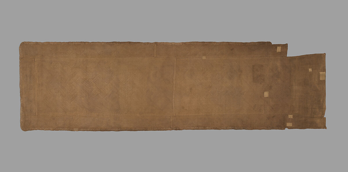 Women's overskirt, Bushong-Kuba artists, Raffia palm fiber, Kuba peoples, Bushoong group