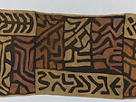 Ncák (women's ceremonial skirt), Kuba artist, Raffia palm fiber, dye, Kuba