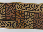 Ncák (women's ceremonial skirt), Kuba artist, Raffia palm fiber, dye, Kuba