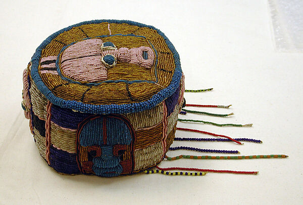 Crown (Orikogbofo), Ekiti-Yoruba bead artist (?), Cotton fabric, cotton threads, vegetable fiber threads, and glass beads., Ekiti-Yoruba peoples (?)