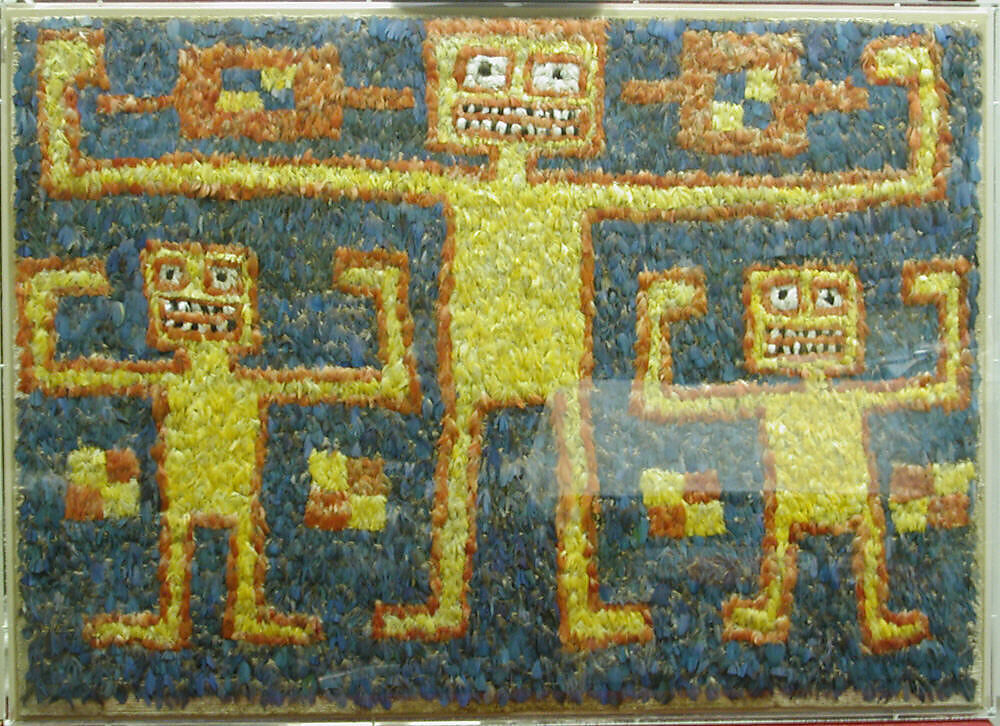 Tunic Panel, Cotton, feathers, Nasca 