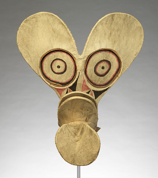 Mask (Kavat), Rattan, barkcloth, paint, Baining people 