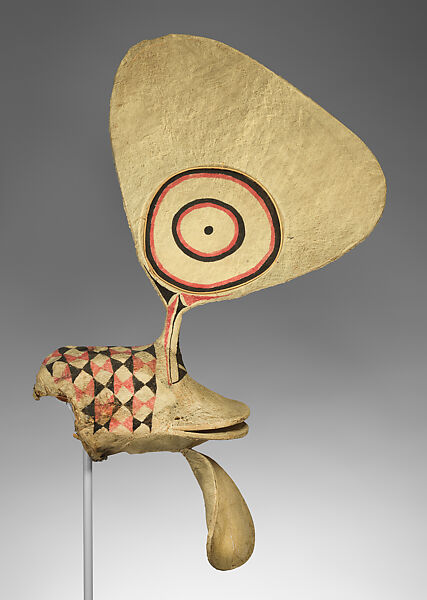 Mask (Kavat), Bamboo, barkcloth, paint, Kairak Baining people