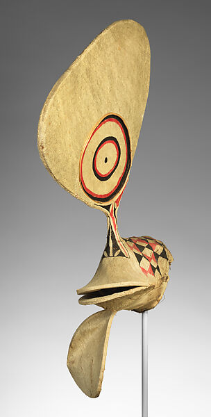 Mask (Kavat), Bamboo, barkcloth, paint, Kairak Baining people