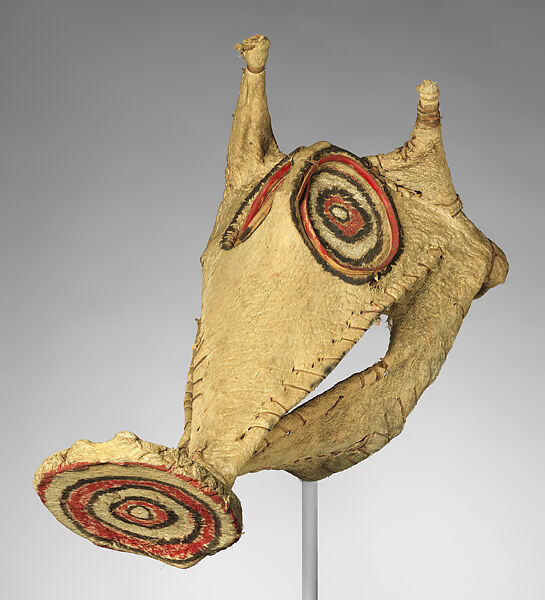 Mask, Bamboo, barkcloth, paint, Chachet Baining people