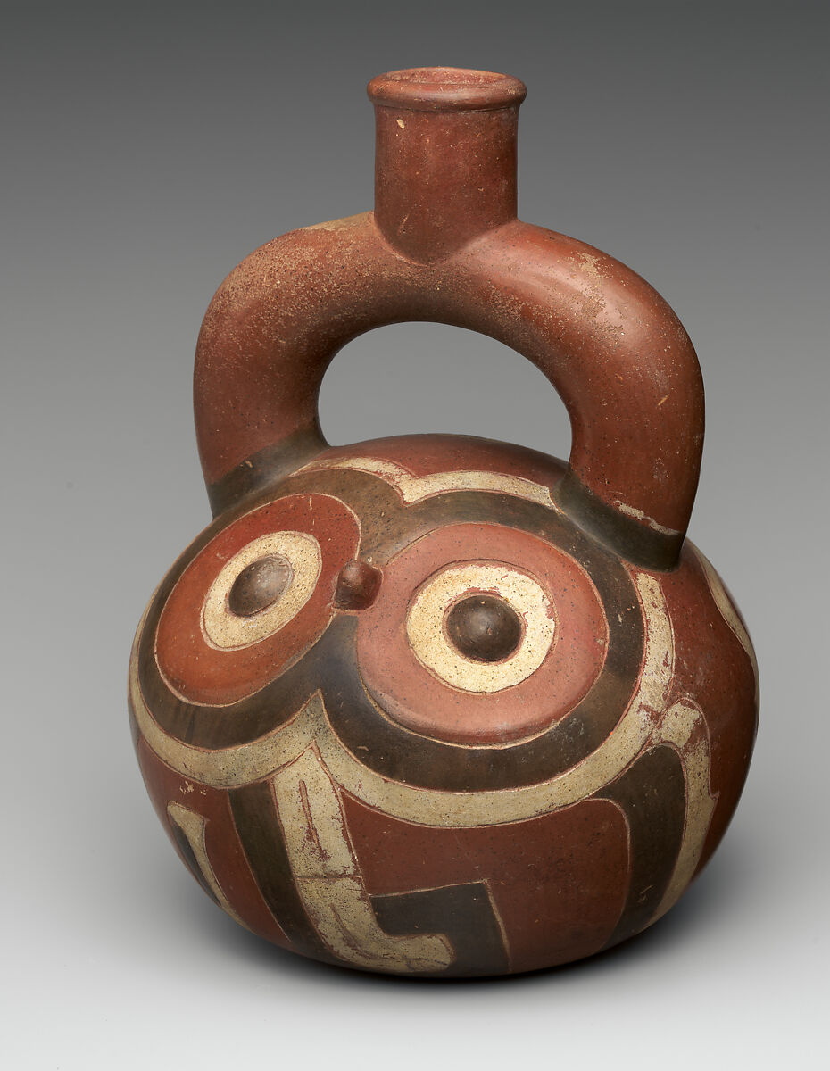 Owl Bottle, Ceramic, Peruvian