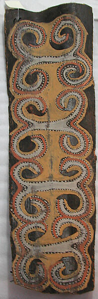 Painting from a Ceremonial House Ceiling, Paul Yapmunggwiyo, Kalaba, Sago palm spathe, paint, Kwoma 