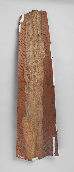 Painting from a Ceremonial House Ceiling, Abwiyeti, Wanyi, Sago palm spathe, paint, Kwoma