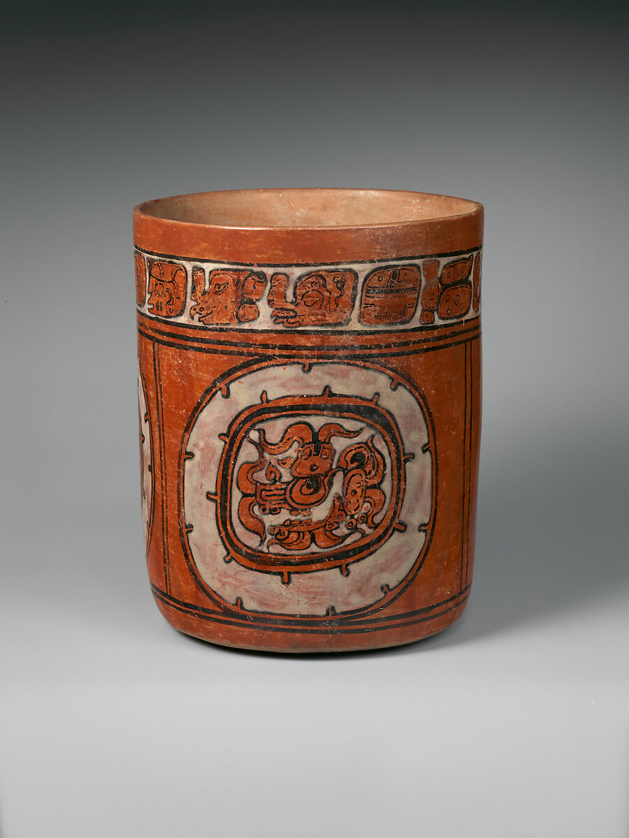 Cylindrical Vessel, Ceramic, Maya