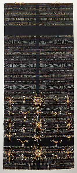 Woman's Ceremonial Skirt (Lawo Butu or Lawo Ngaza), Cotton, glass beads, chambered nautilus shell, nassa shells, Ngada 