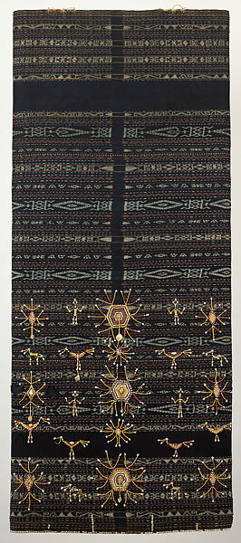 Woman's Ceremonial Skirt (Lawo Butu or Lawo Ngaza), Cotton, glass beads, chambered nautilus shell, nassa shells, Ngada