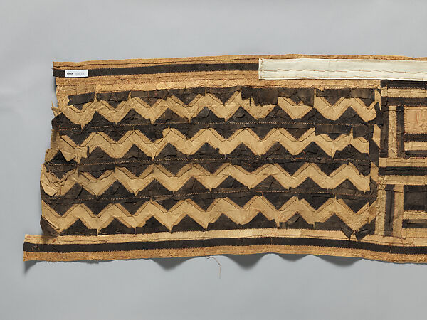 Woman's Ceremonial Underskirt, Barkcloth, raffia fiber, Kuba peoples, Bushoong group