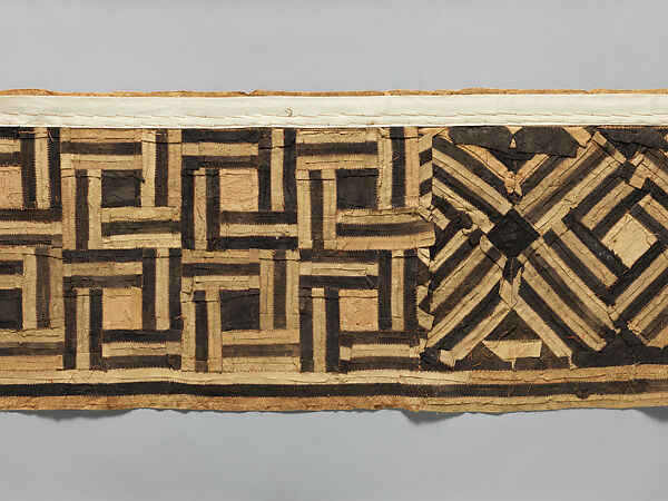 Woman's Ceremonial Underskirt, Barkcloth, raffia fiber, Kuba peoples, Bushoong group